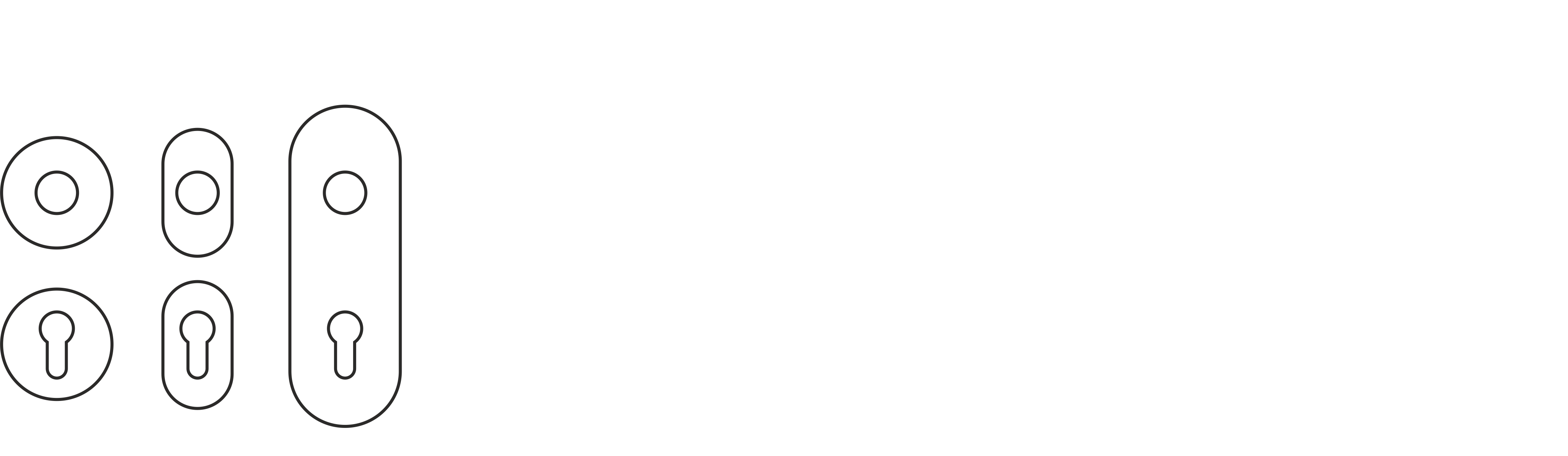 Ausfuehrungen Schilder und Rosetten für CORE und PURE Ausfuehrungen Schilder und Rosetten für CORE und PURE