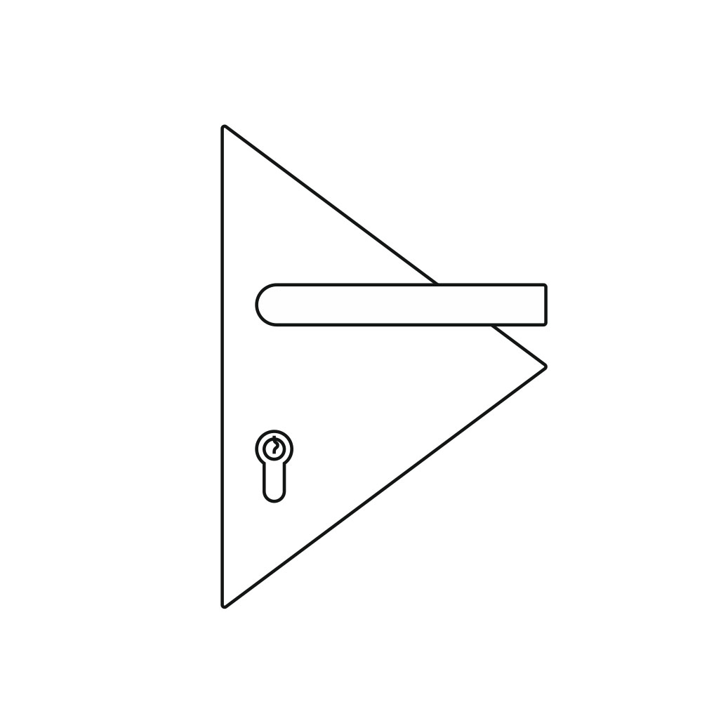 OGRO ZL Laser, Dreieck Türschild Illustration OGRO ZL Laser, Dreieck Türschild Illustration